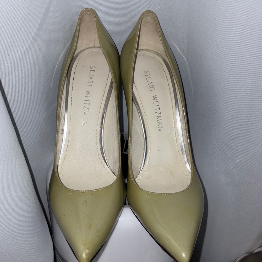 Stuart Weitzman Sage Green Pointed Heels